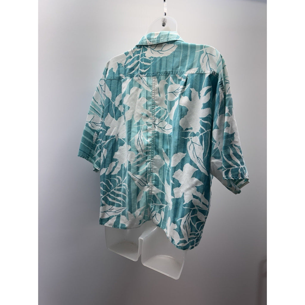 Vintage Aileen Hawaiian Straight Hem Button Up Women’s Size Large Made In USA