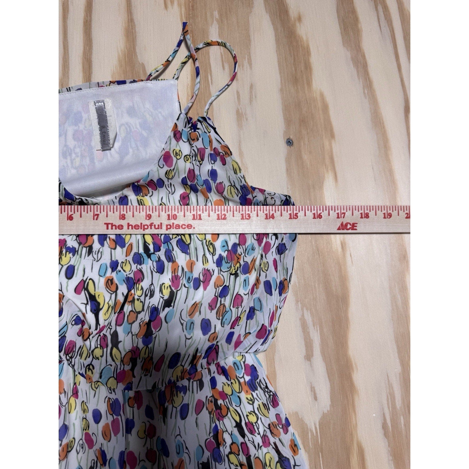 B Envied floral spaghetti strap dress multicolor fit flare Junior’s Size Small