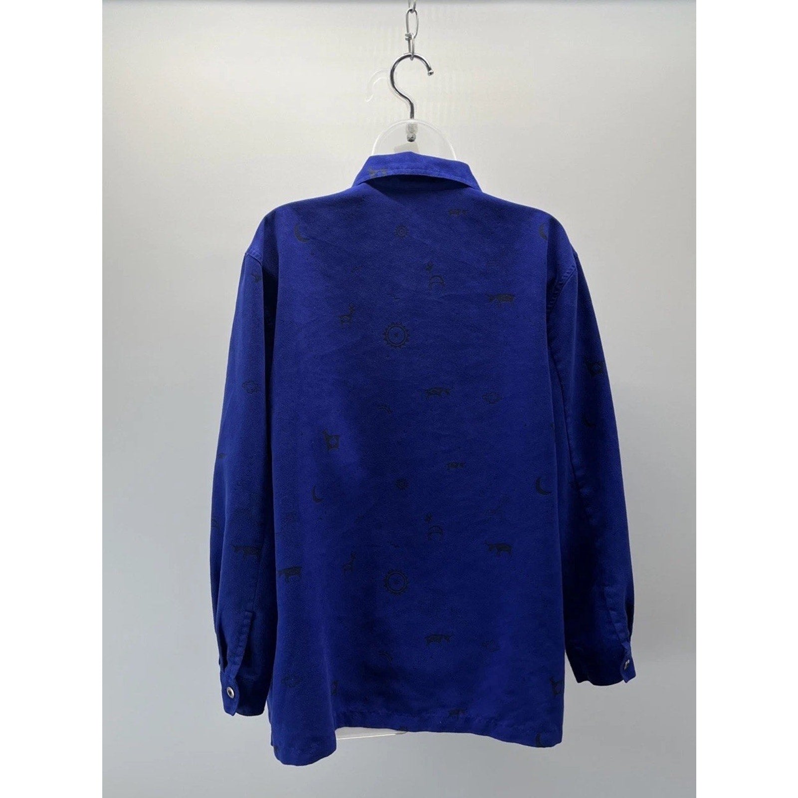 Chico’s Full Zip Aztec Print Jacket Size 2 Large Poly