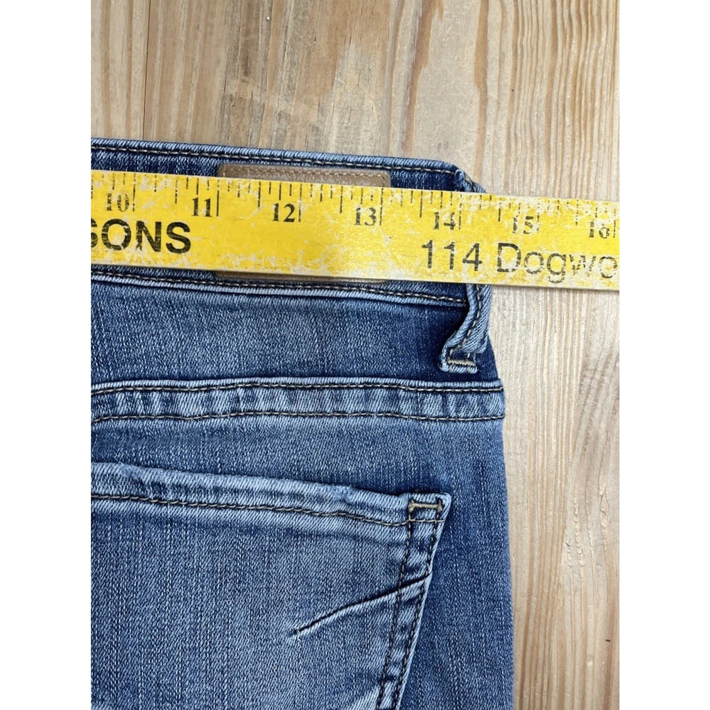 BKE Payton Jeans Womens 26x32 Mid Rise Straight Universal Fit Distressed Denim