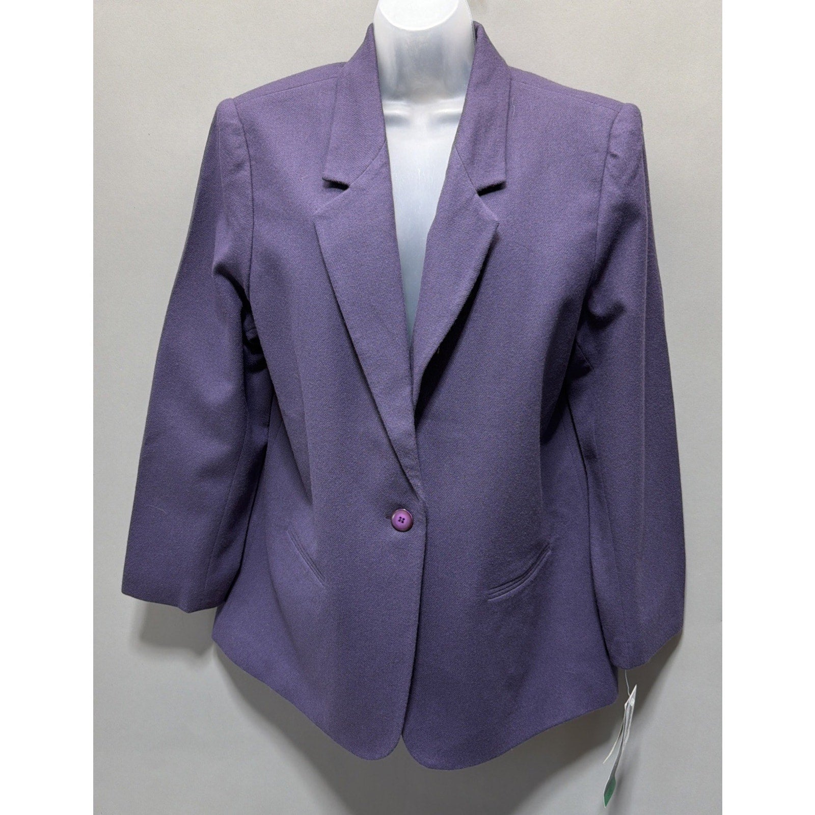VTG Retro 90s Sag Harbor Womens Plus Size 18 100% Pure Wool Blazer Jacket NWT