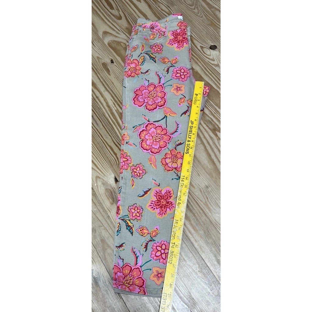 Jones New York Soho Ankle Jeans Size 6 Floral Secret Slimming Features Slim Leg