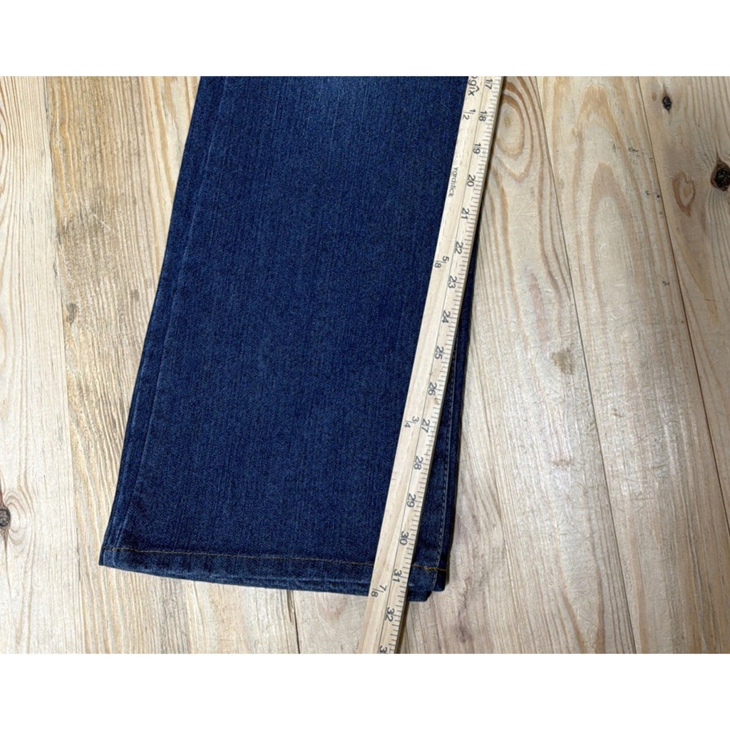 Metro Blues Women's 12 Blue Modern Bootcut Dark Wash Stretch Denim Jeans 33x31