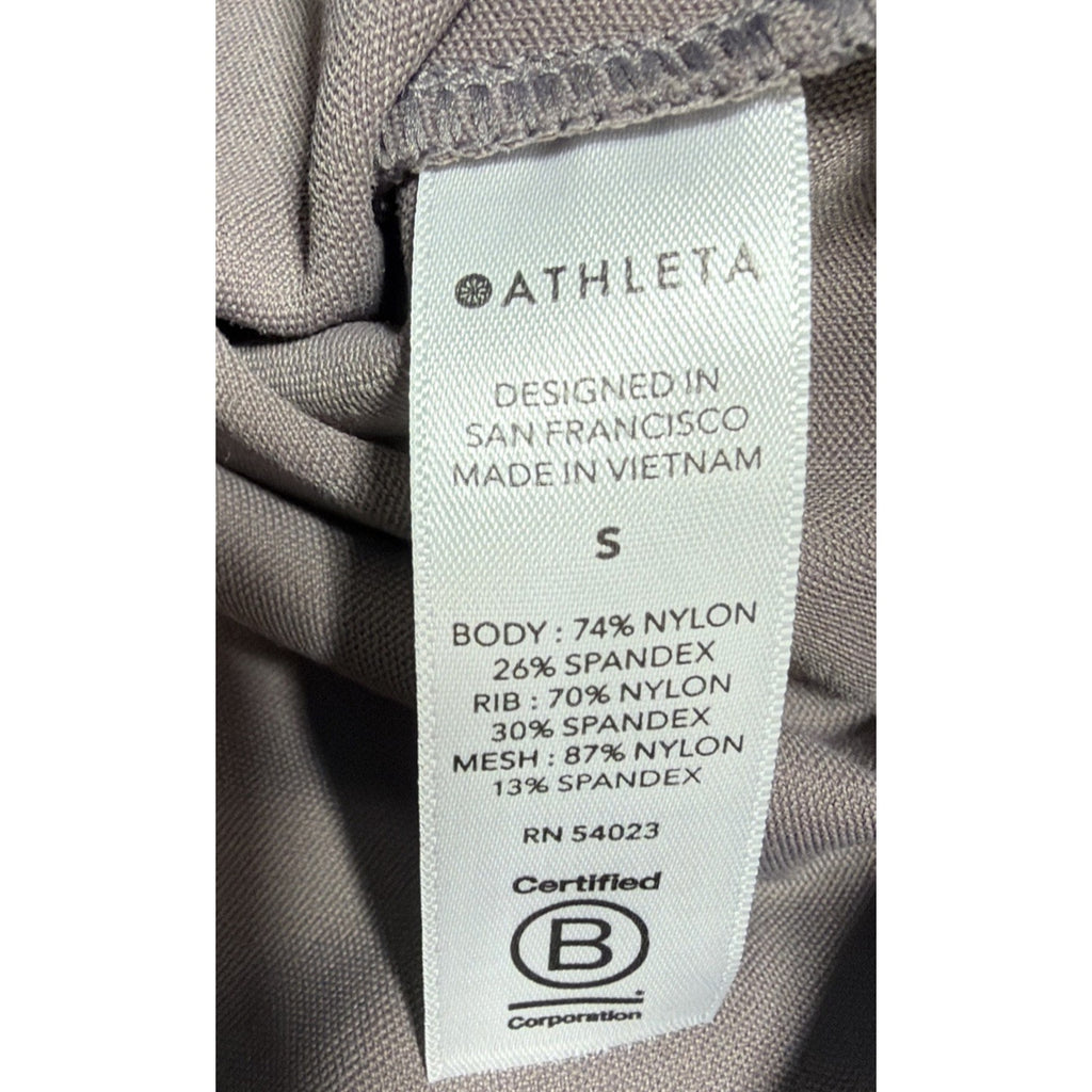 Athleta Relaxed Fit Mission Hoodie Sweatshirt Pullover Small Shale Brown