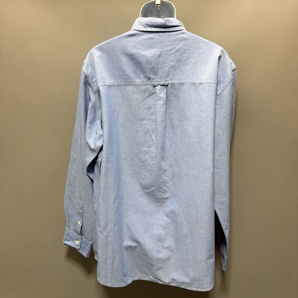 Chaps Blue Button Up Chambray Oxford Men’s XL Long Sleeve NWT