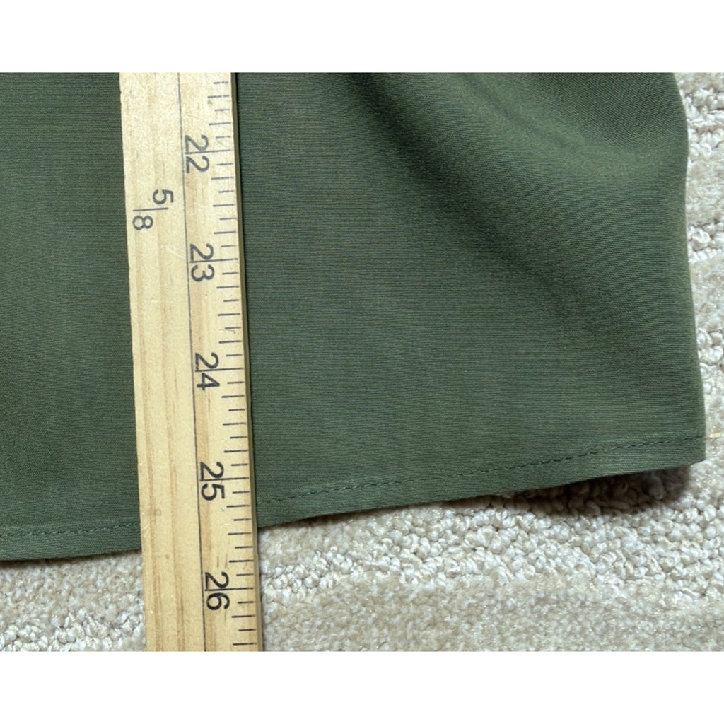 TIME AND TRU MATERNITY Sea Turtle Green Long Sleeve Square Neck Blouse L NWT