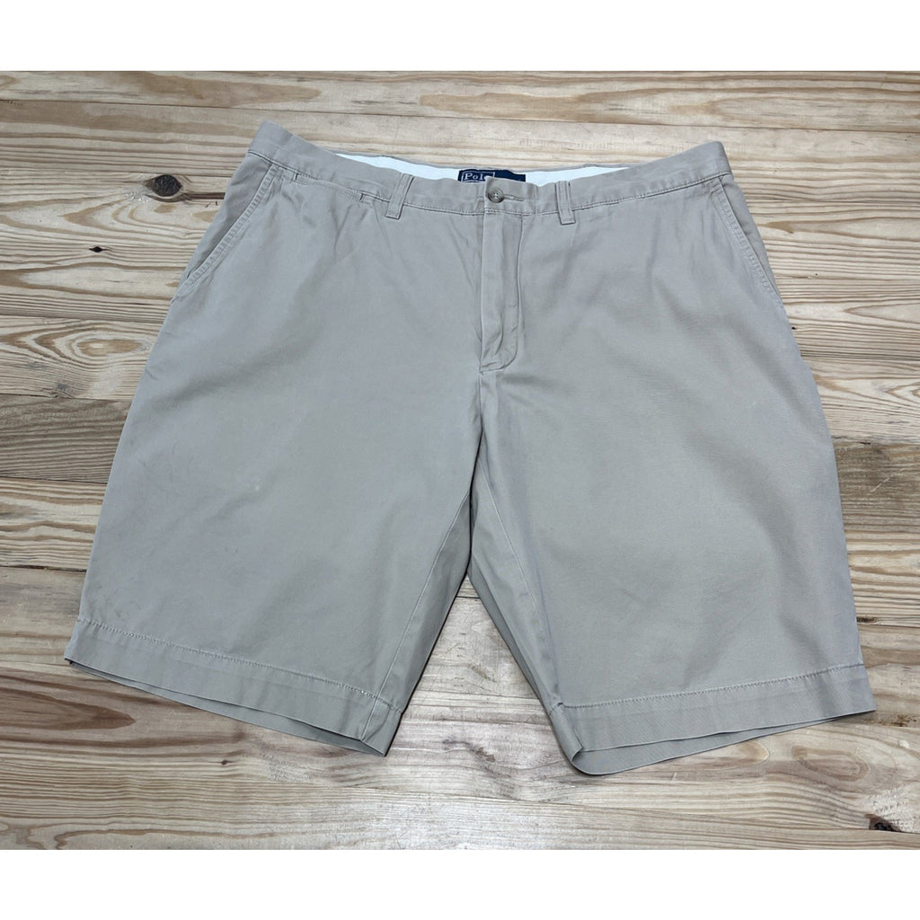 Polo Ralph Lauren Chino Shorts Mens 36 Khaki Blue Pony Classic Fit