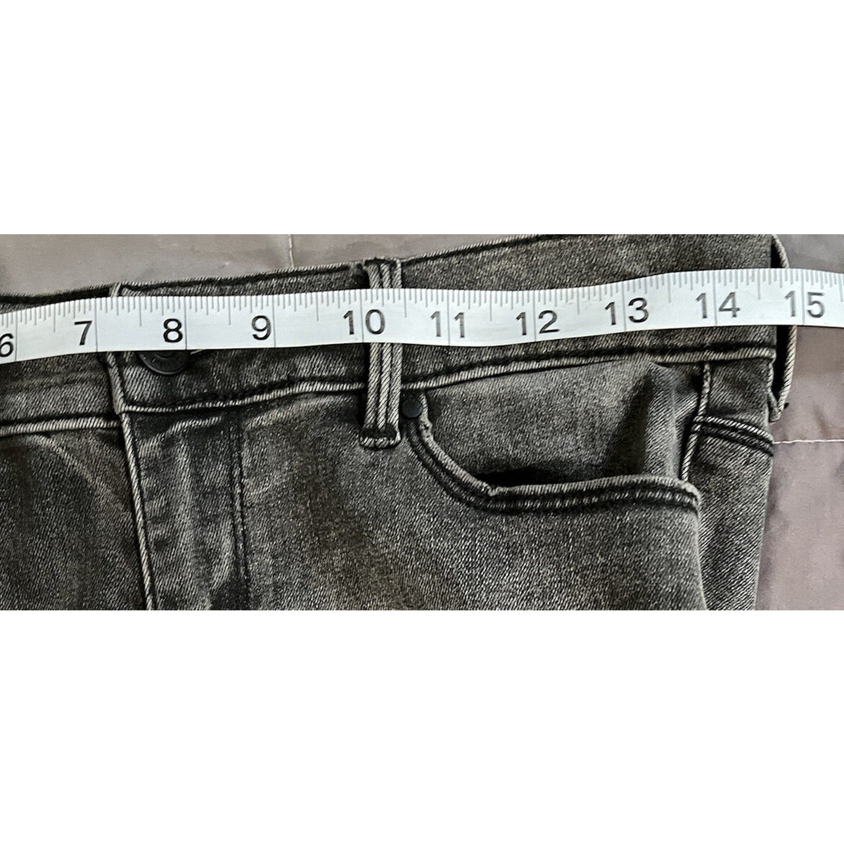 PacSun Jeans Womens 27 Dark Gray Ankle Jegging Distressed Cropped Stretch Denim