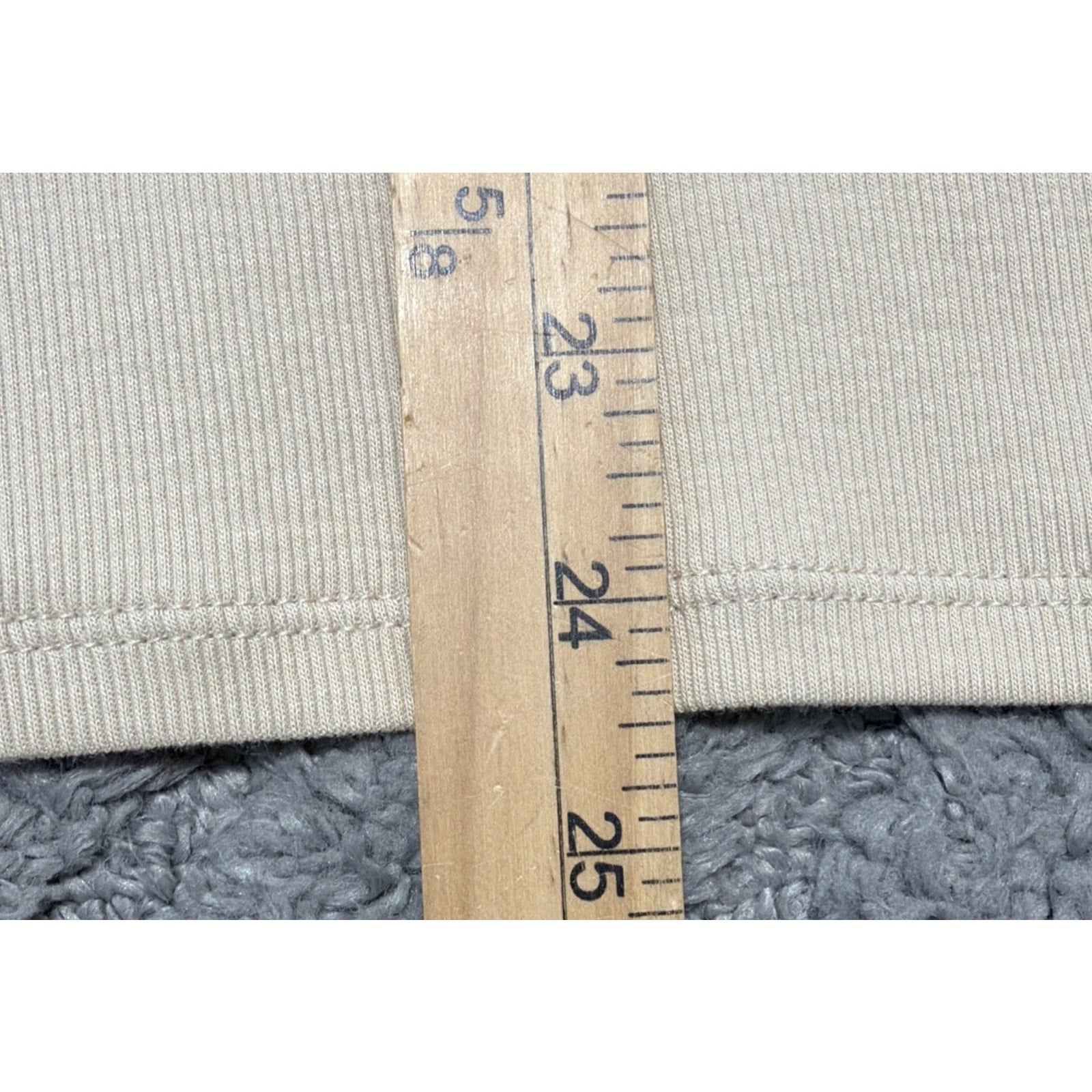 A New Day Ribbed Tank Top Women’s Large Beige Cream High Neck NWT Stretch Basic