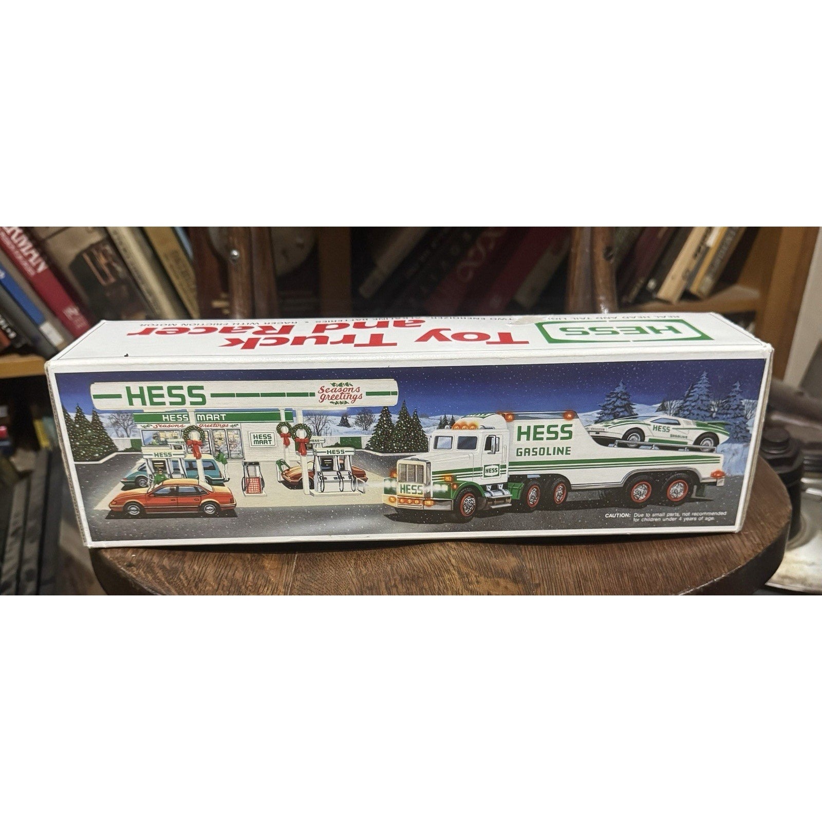 VINTAGE 1991 HESS GASOLINE LARGE TOY TRUCK AND RACER PROMOTIONAL TOY