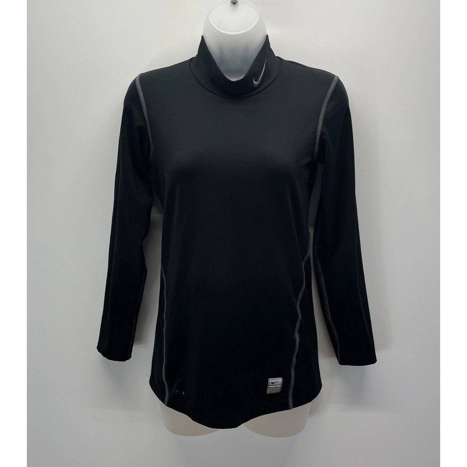 Nike Pro Tight Shirt Long Sleeve Black Womens Size M