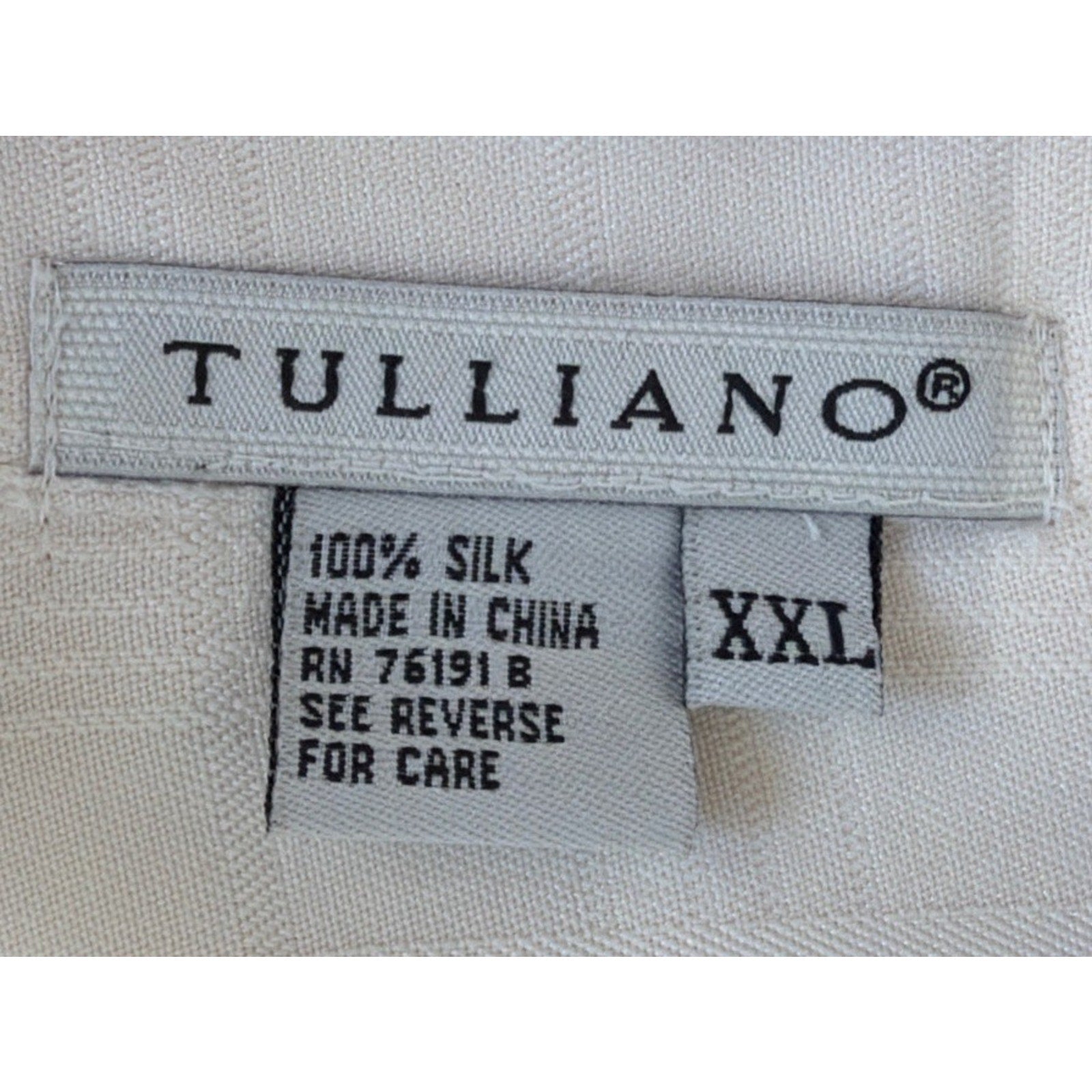 Tulliano Mens 2XL Short Sleeve Button 100% Silk Camp Set Shirt Beach Coastal NWT