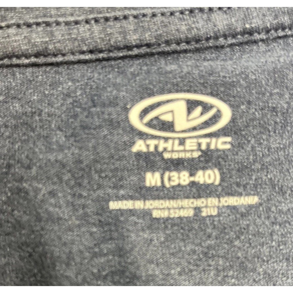 Athletic Works Men's Blue Heather Active Long Sleeve Tri Blend Tee M