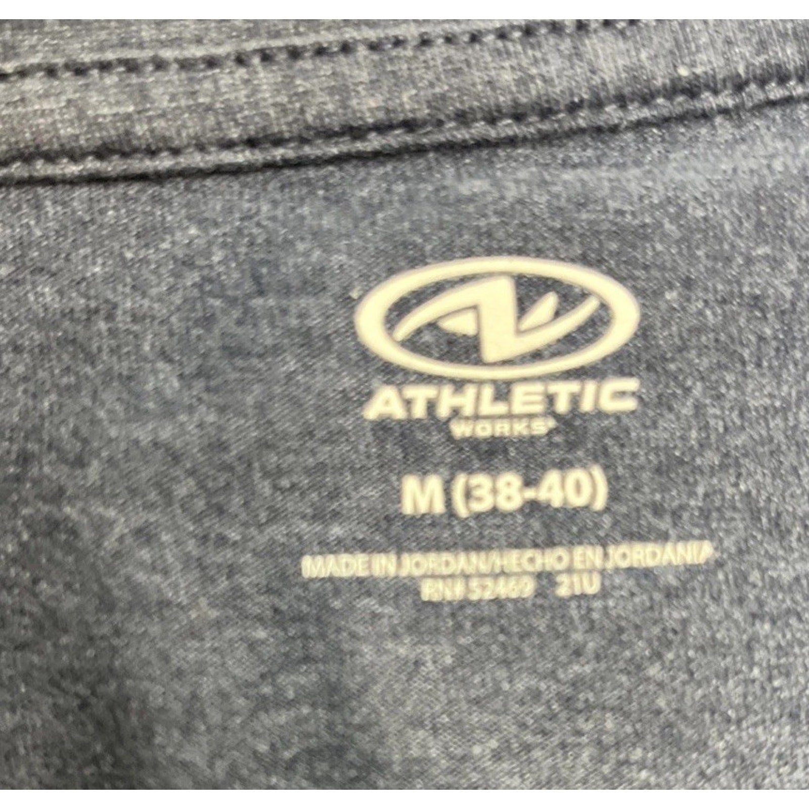 Athletic Works Men's Blue Heather Active Long Sleeve Tri Blend Tee M