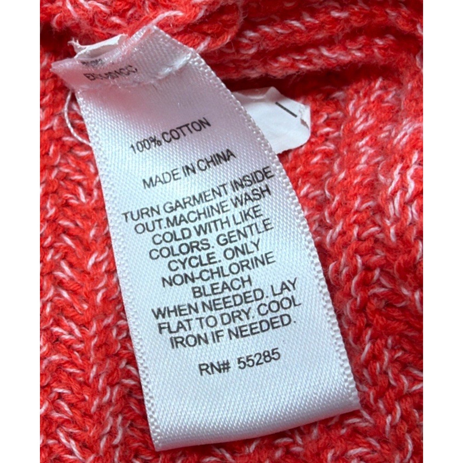 Express Sweater Shirt Tunic Sweater Top Pullover Women's S Cotton Red 3/4 Sleev