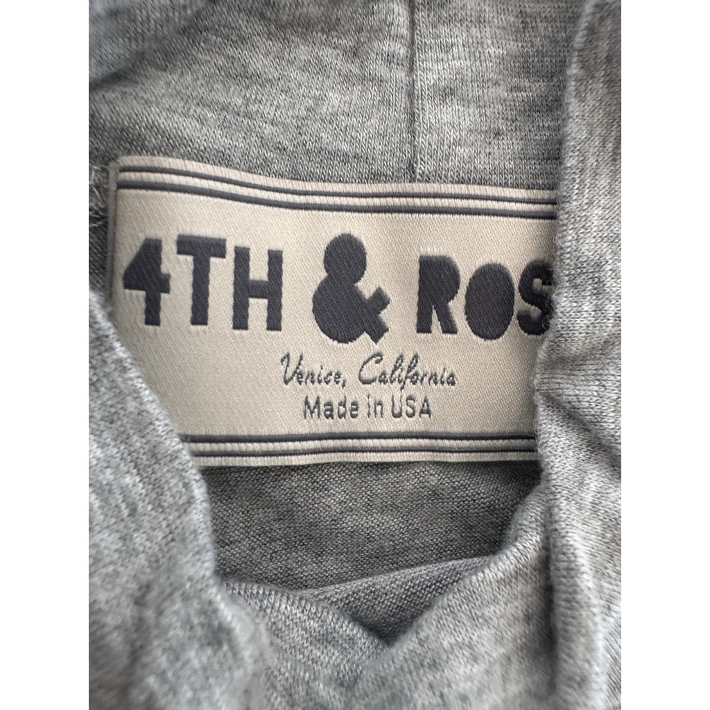 4th & Rose Tunic Women’s Size S Grey Gray Mock Neck Sleeveless Flowering Skull