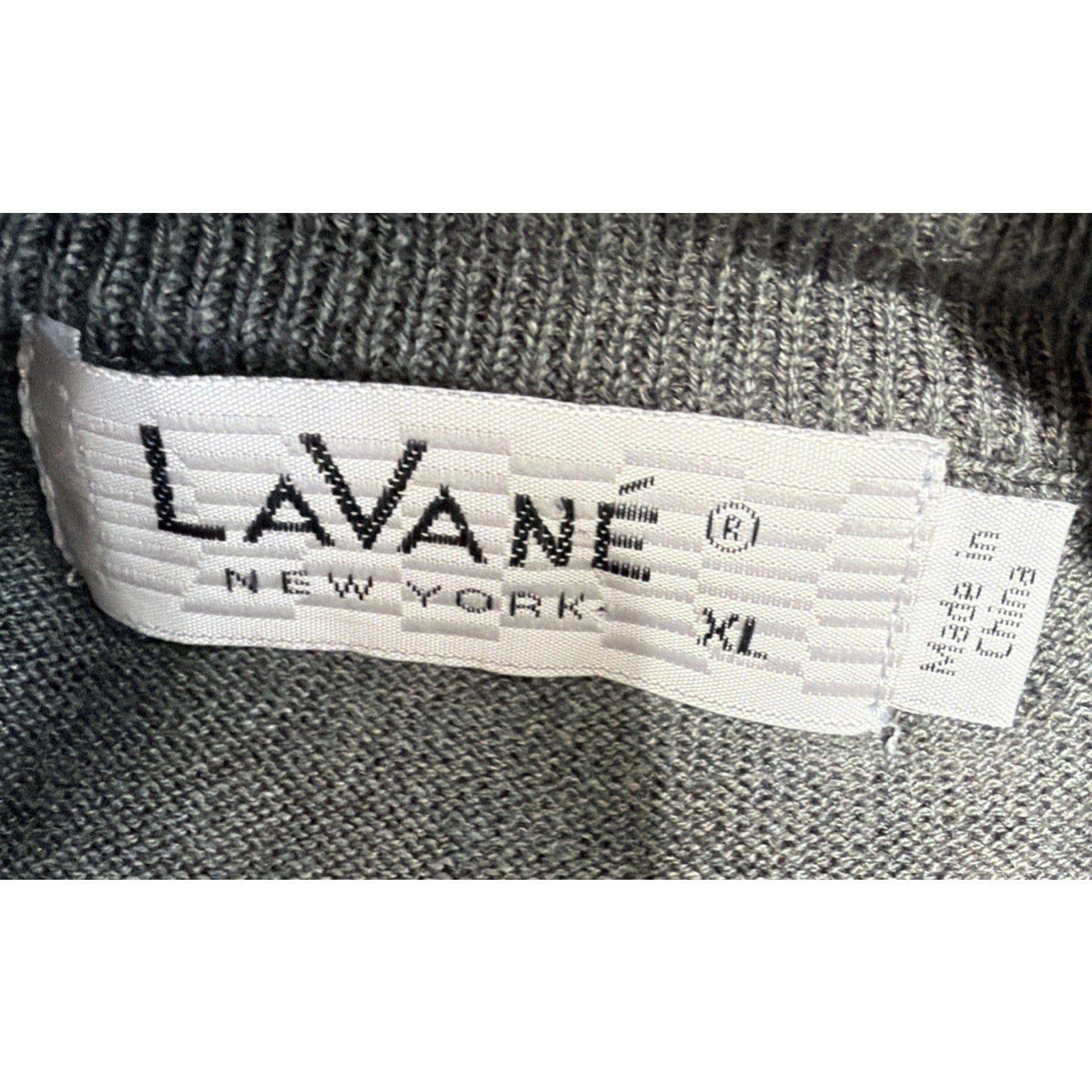 Lavane New York Mens Mock Neck Pullover Sweater XL Gray Classic Designer