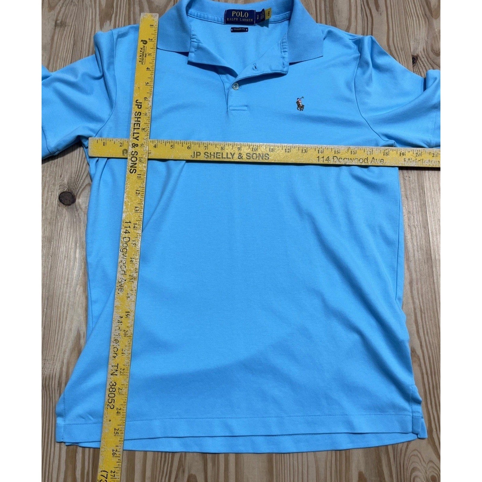 Polo Ralph Lauren Classic Soft Touch Polo Shirt Flesh Pony Size Small Blue