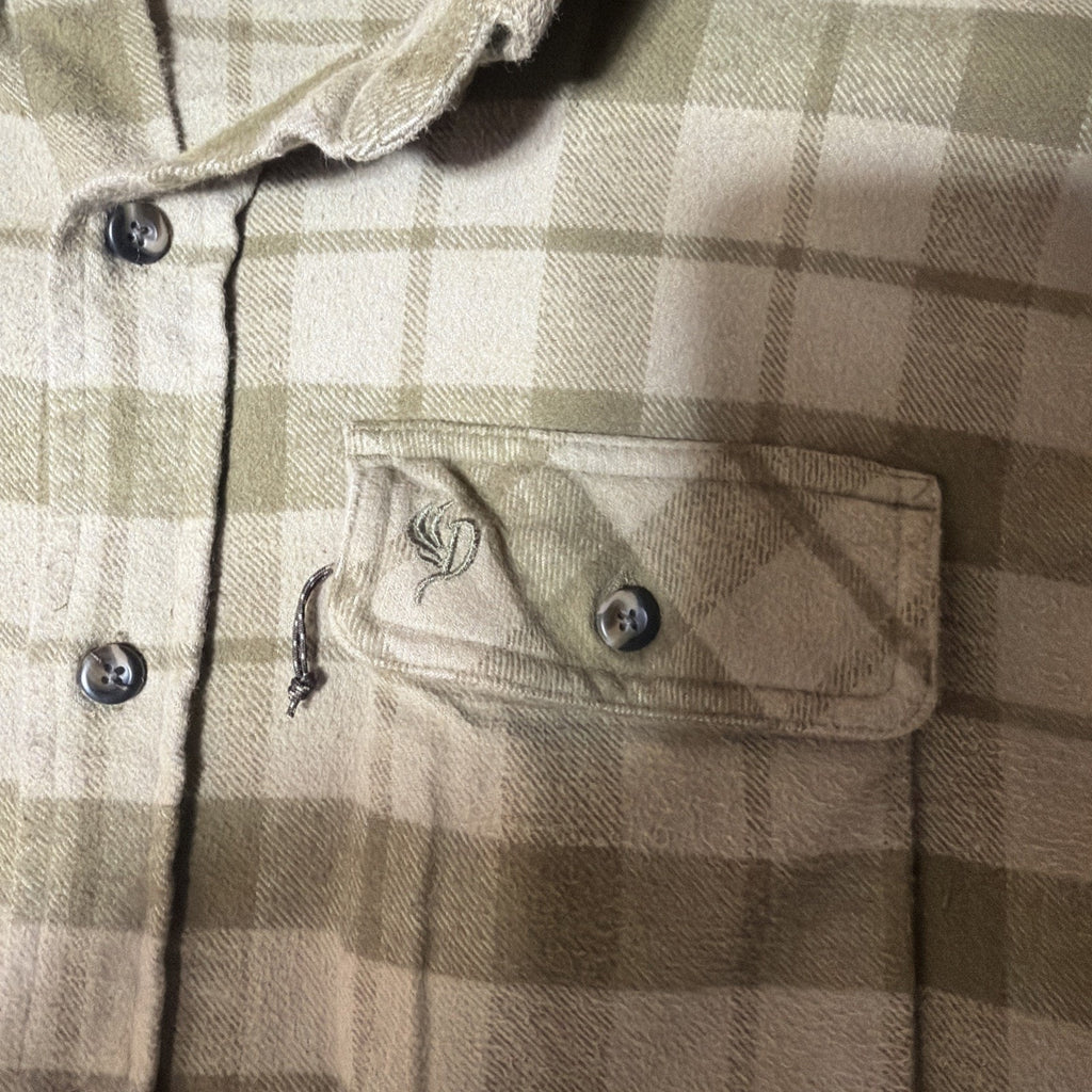 Duck Camp Co. Shirt Mens L Plaid Flannel Button Up Wetland Premium Hunting