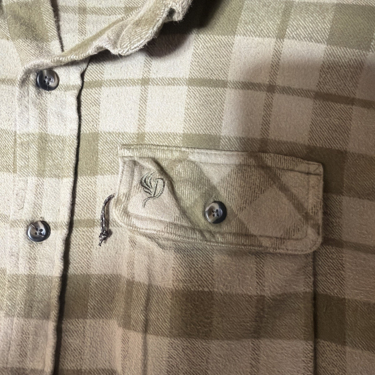 Duck Camp Co. Shirt Mens L Plaid Flannel Button Up Wetland Premium Hunting