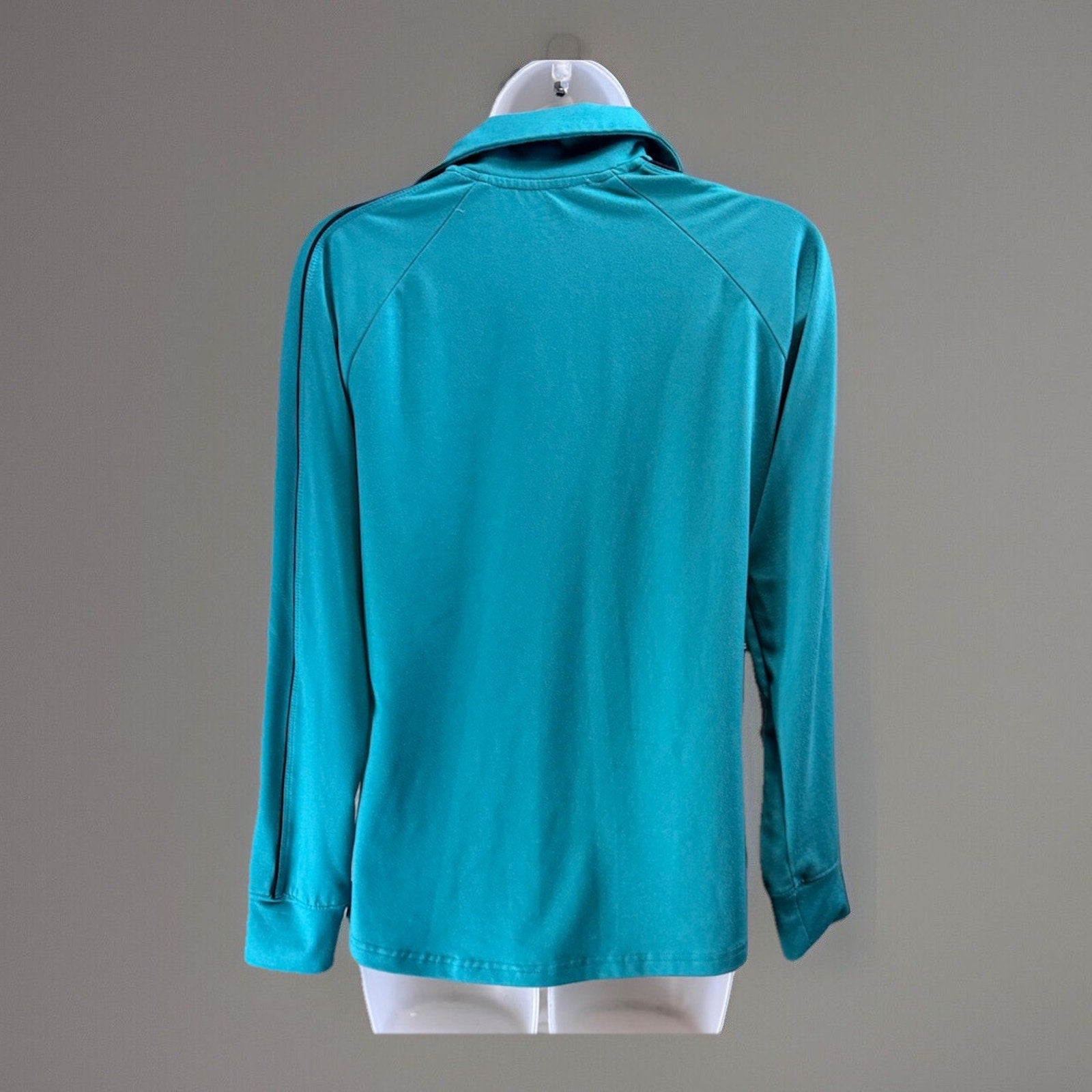 Champion Womens Track Jacket Medium Teal Performance Zip Gym Athleisure Athletic