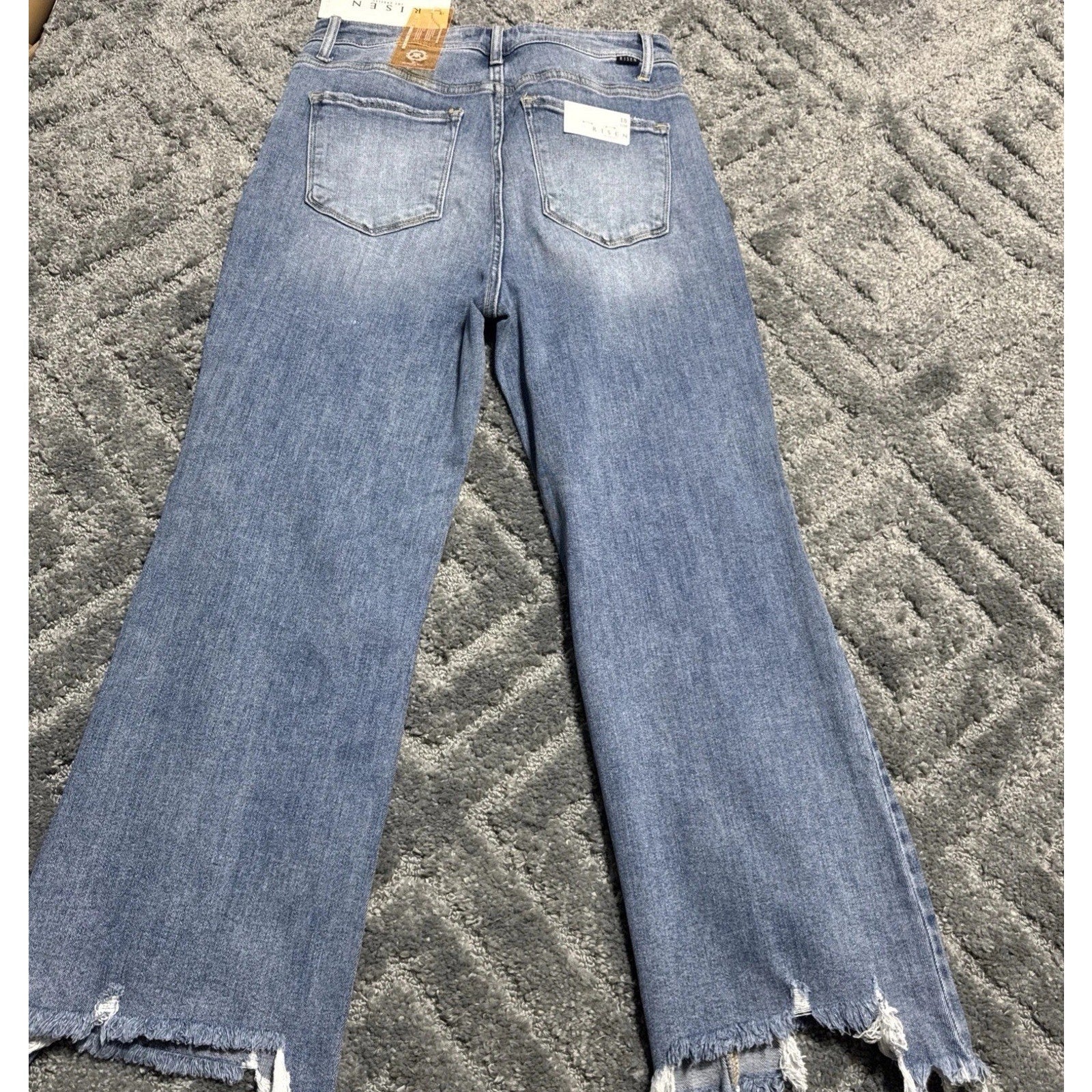 Risen LA Ashley jeans 15/32 Waist Distressed Wide Leg High Rise Women’s New