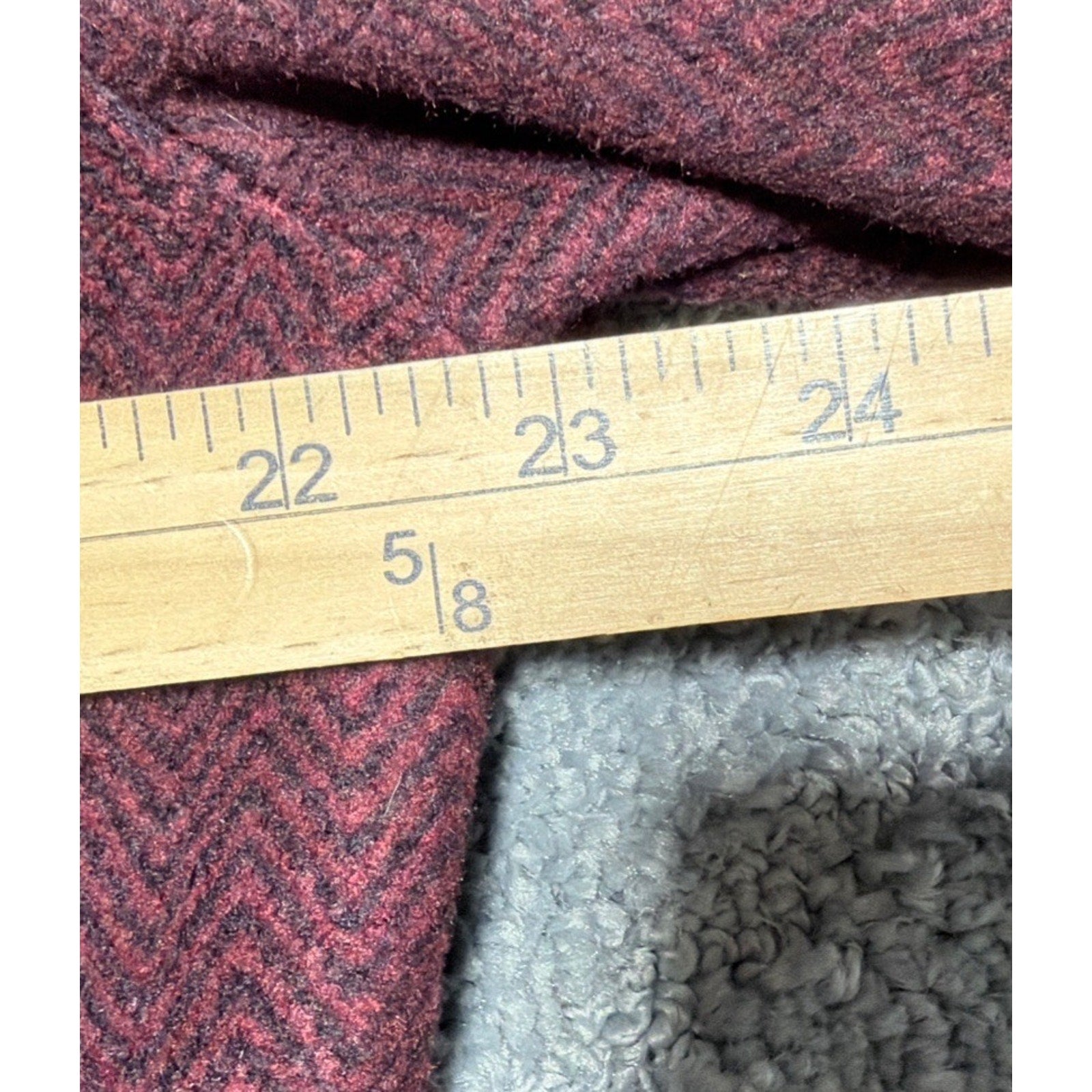 London Fog Quarter Zip Sherpa-Lined Pullover Men's Size XL Sweater Burgundy