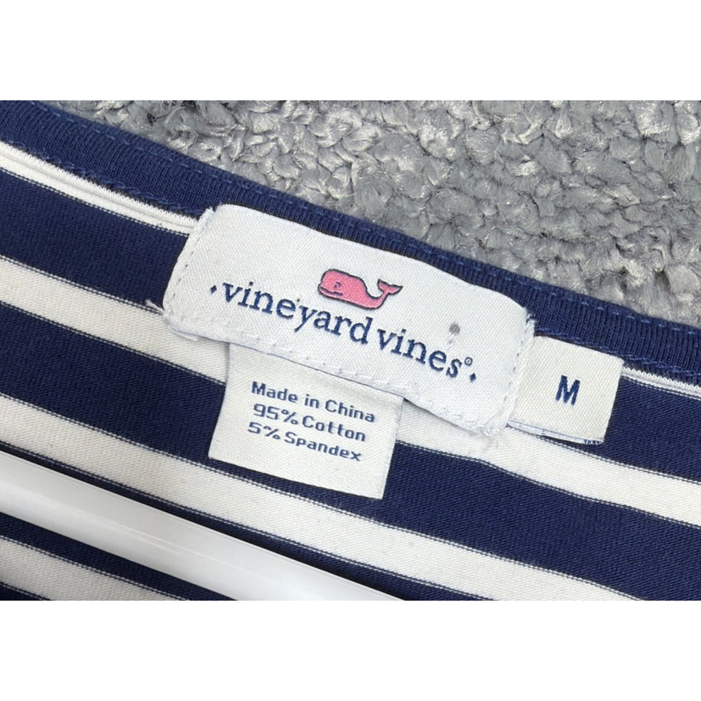 Vineyard Vines Women Navy Mixed Stripe Knit Dress Size Medium