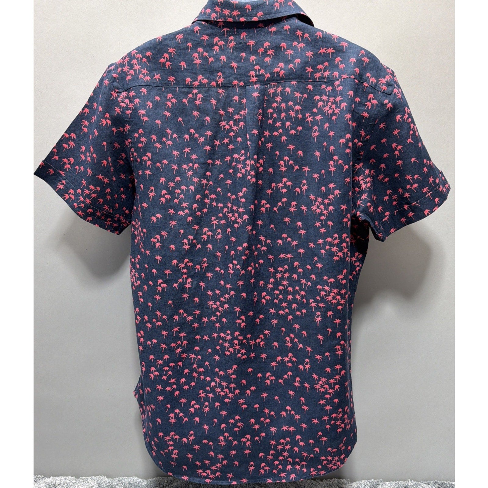 RODD AND Gunn Broadbay Sports Fit Short Sleeve Button Up Linen Shirt Size L