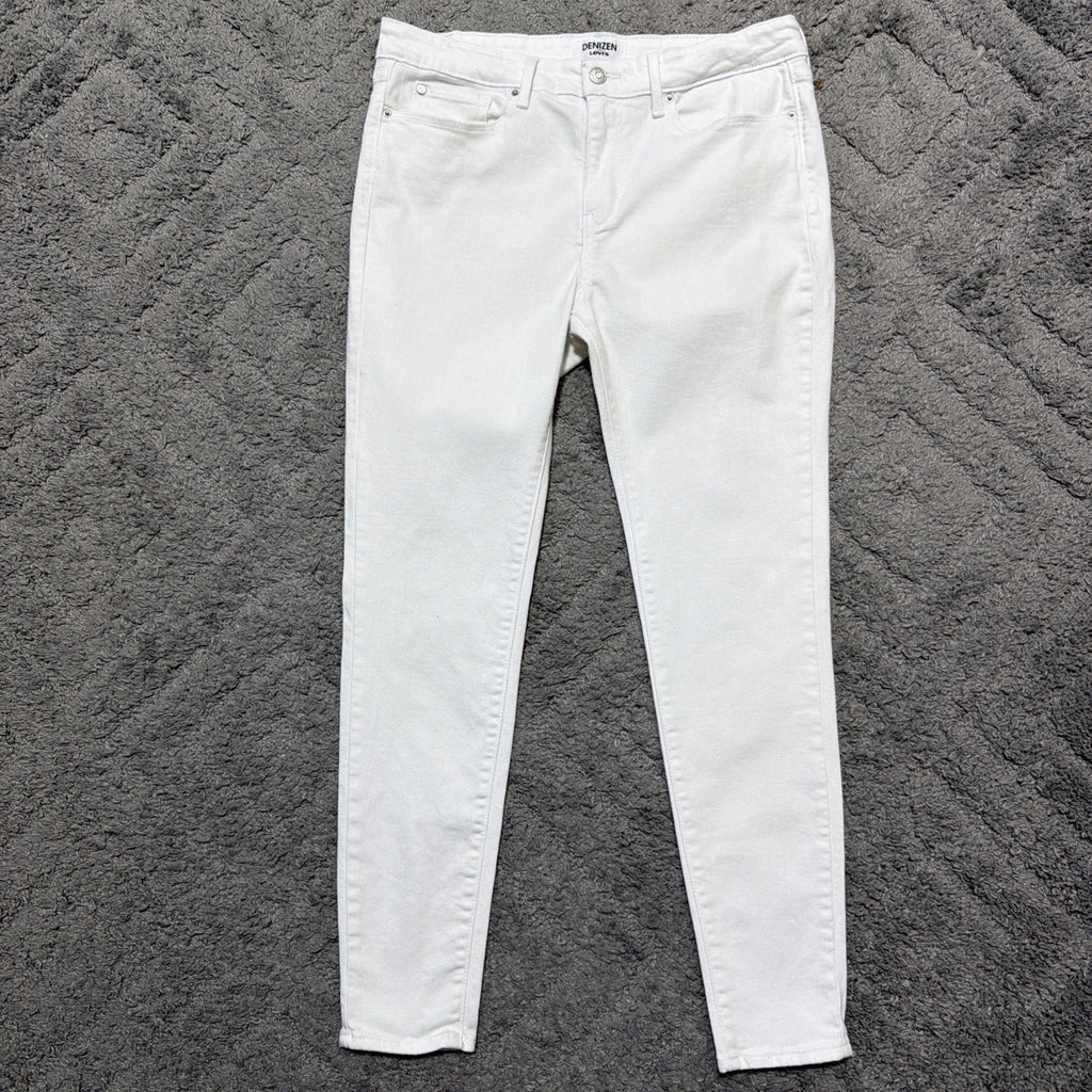 DENIZEN Levis womens Mid rise jegging size 15/32 stretch solid white denim