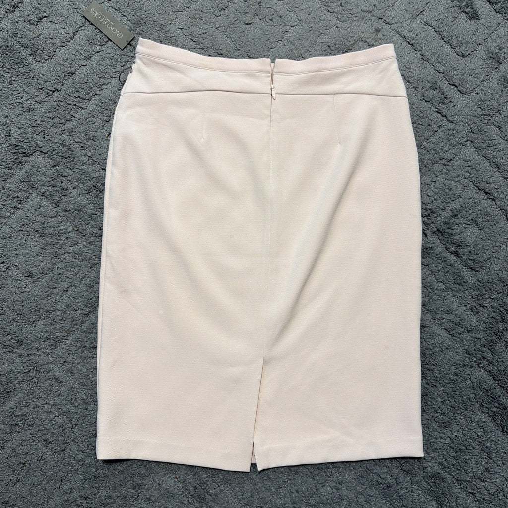 NWT Eva Mendes NY&Co Pencil Skirt Womens Size 16 Blush Pink Career Office Stretc