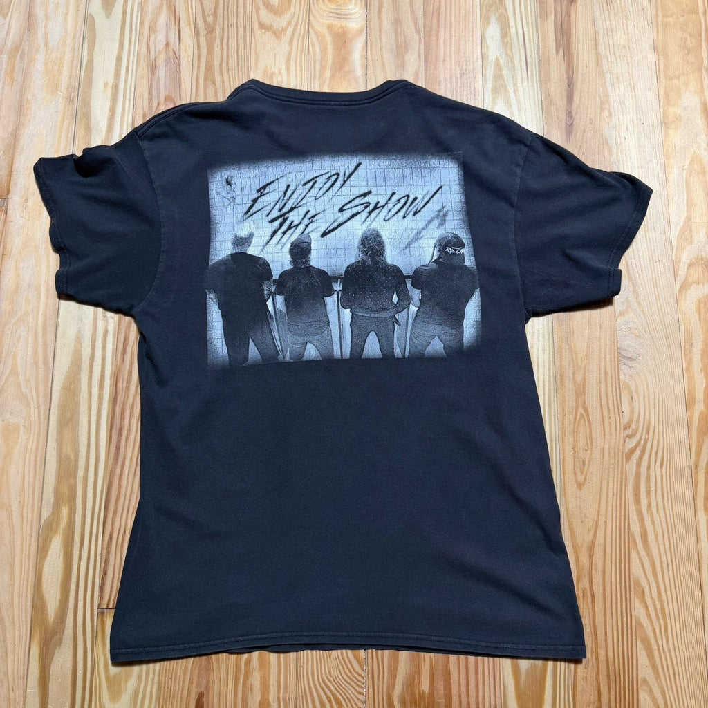 Metallica T Shirt Mens L Black Double Sided Band Graphic Made in Mexico Rock Tee