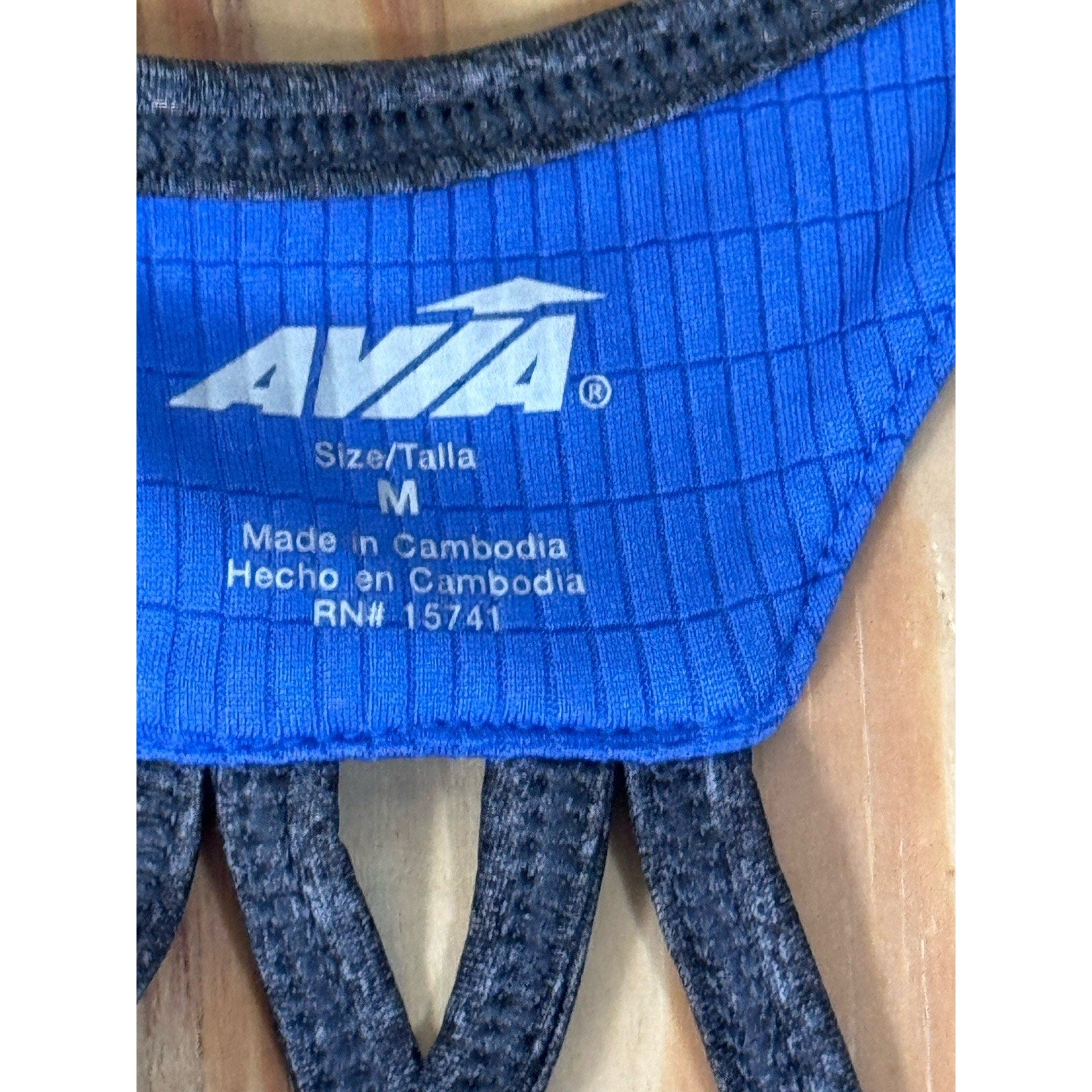 Avia Activewear Tank Top Women's Size M Purple Gray Strappy Back Polyester Blend