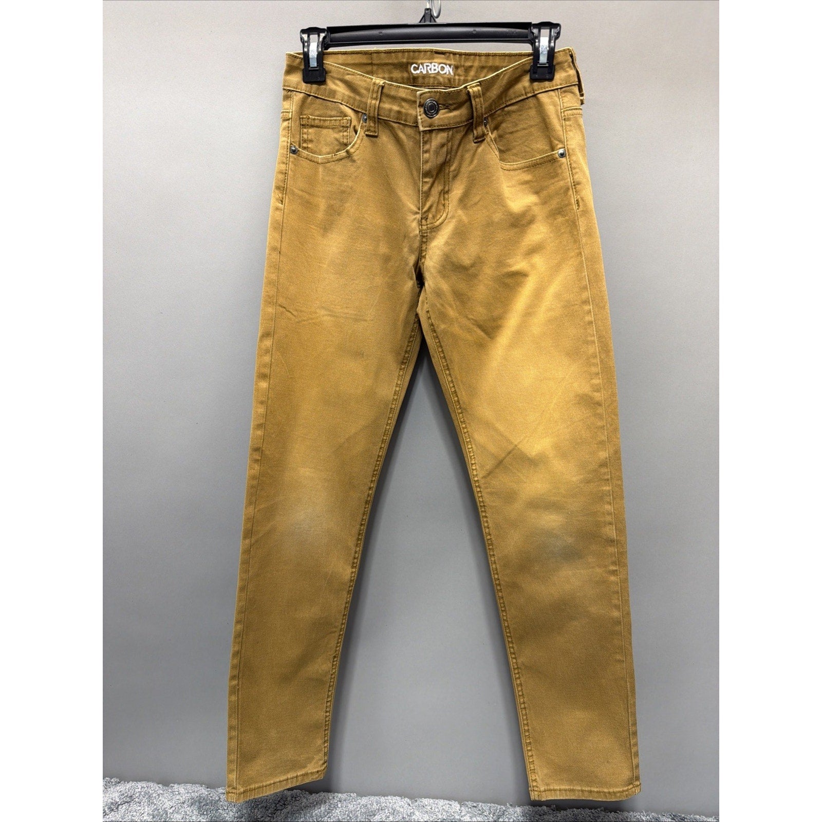 Men's Carbon Brand Skinny Jeans 28x30 Yellow Gold Tone Colored Pants