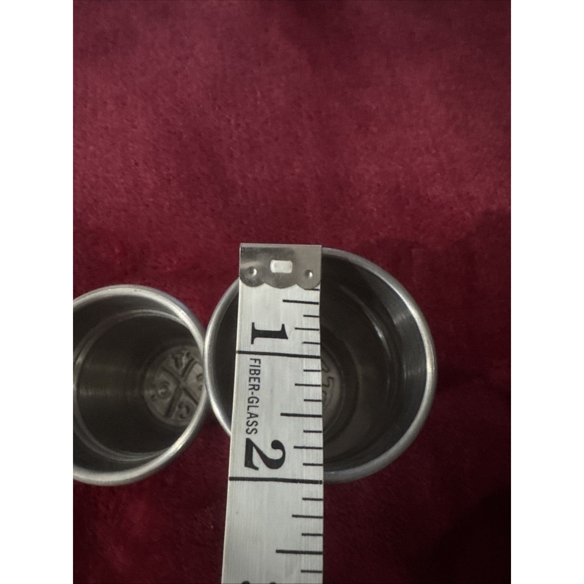 Tincup Mountain whiskey Stainless steel shot glasses Pair of two