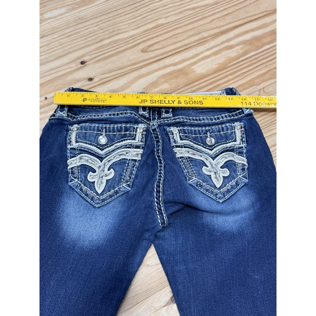 Rock Revival Willa Easy Skinny Blue Jeans Women’s Size 26x 31 Spot In Pic