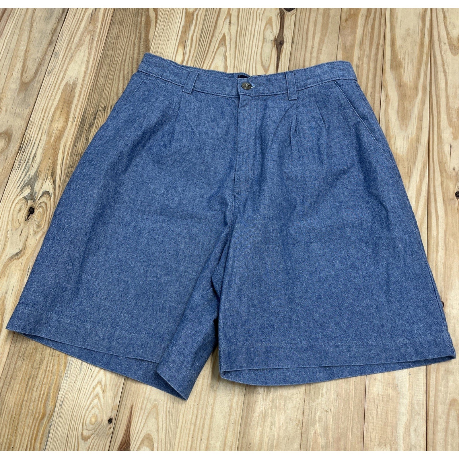 Vintage Lee Jeans Authentic Clothing Pleated Denim High Rise Shorts Size 10