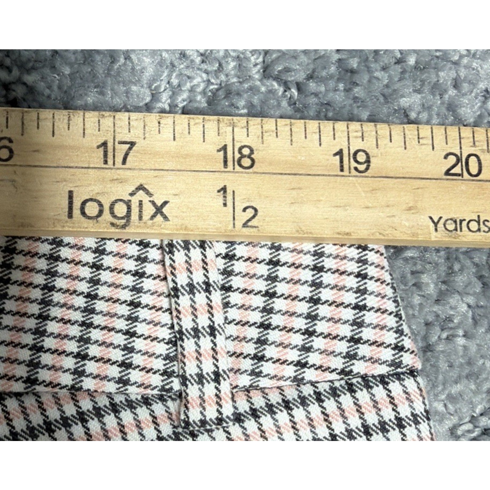 Liz Claiborne Emma Ankle Career Pants 16 Houndsooth Flat front Black Tan New