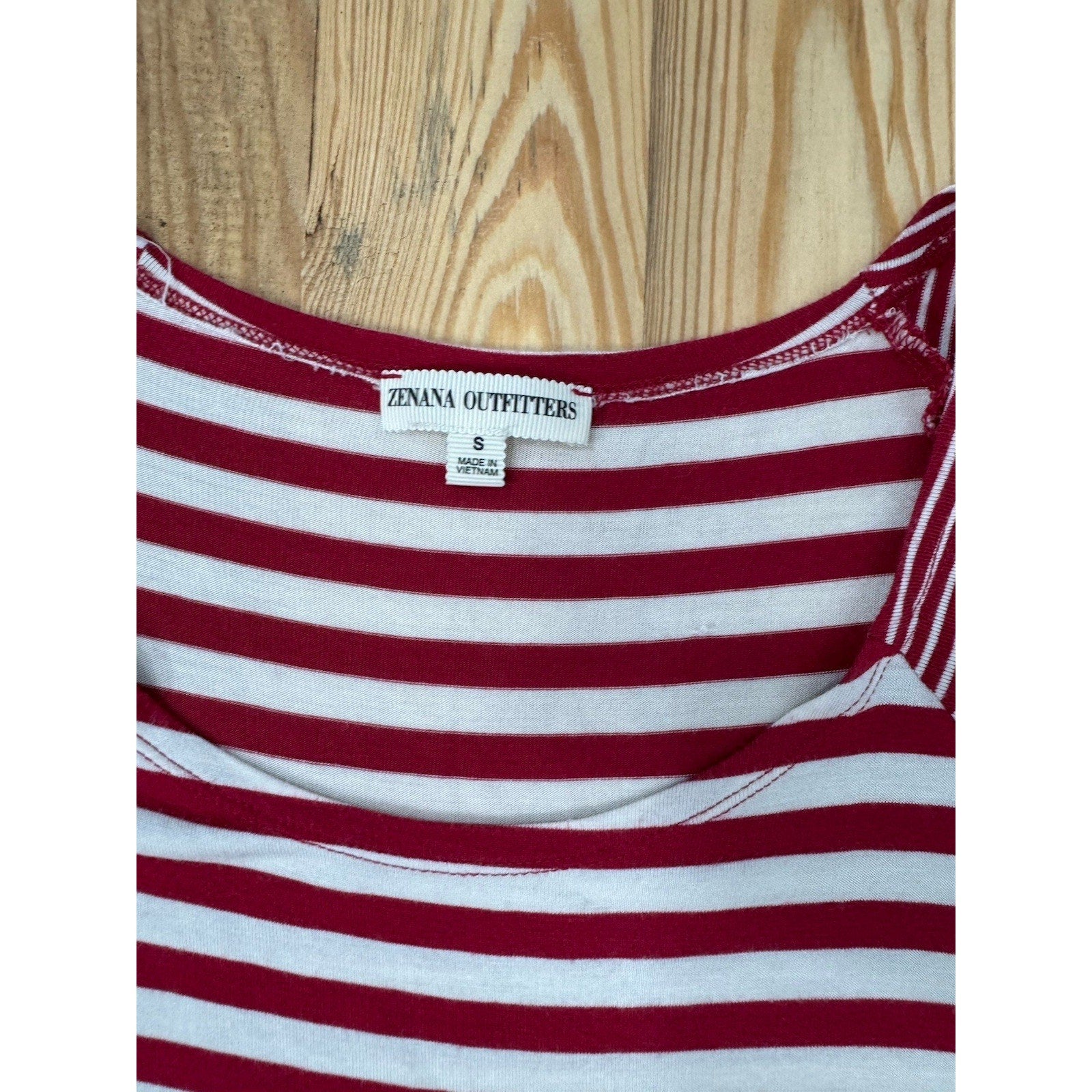 Chico Women's Raglan Short Sleeve Striped T-Shirt Dress Zenana Size Small