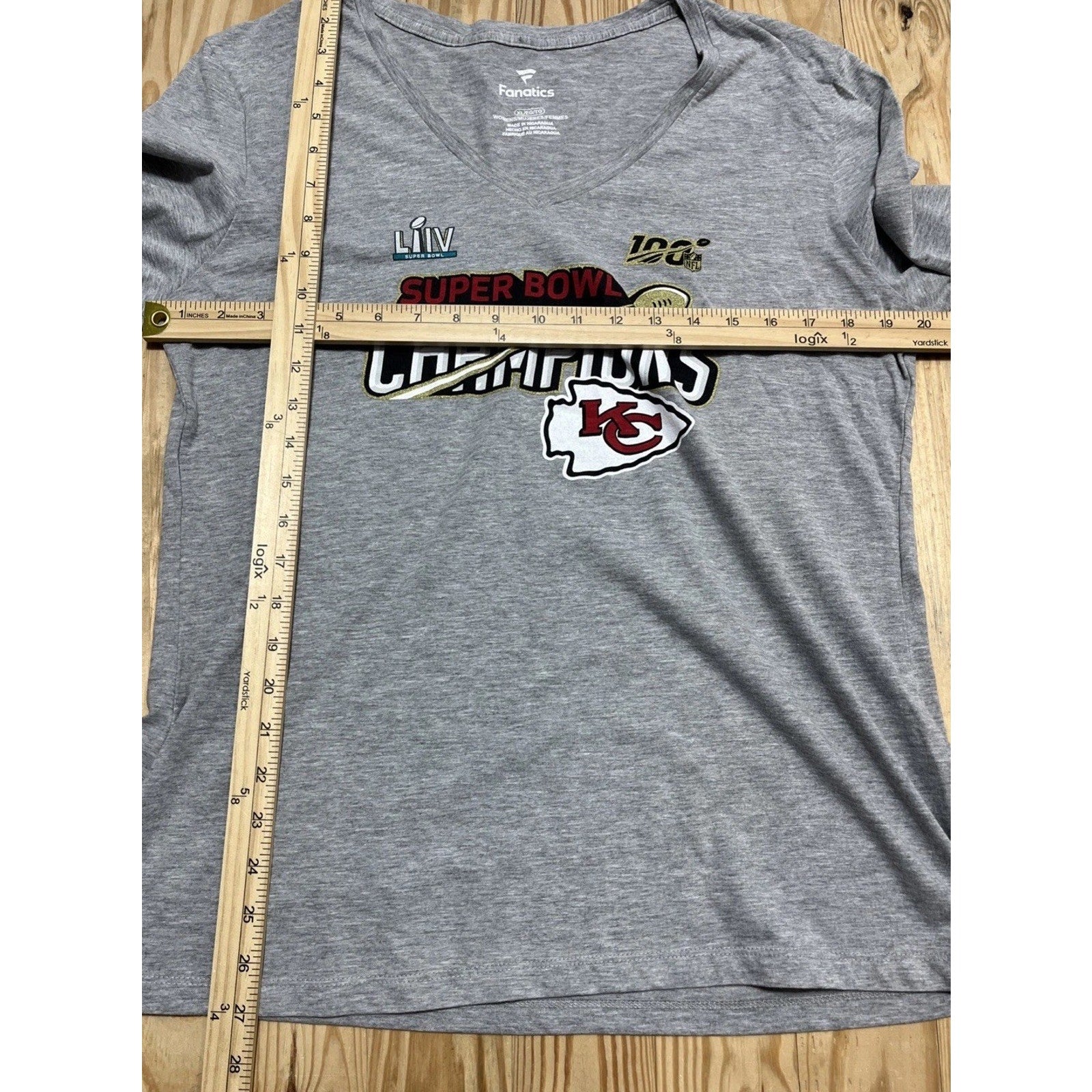 Fanatics Kansas City Chiefs Womens Long Sleeve Shirt Super Bowl LIV Champs XL