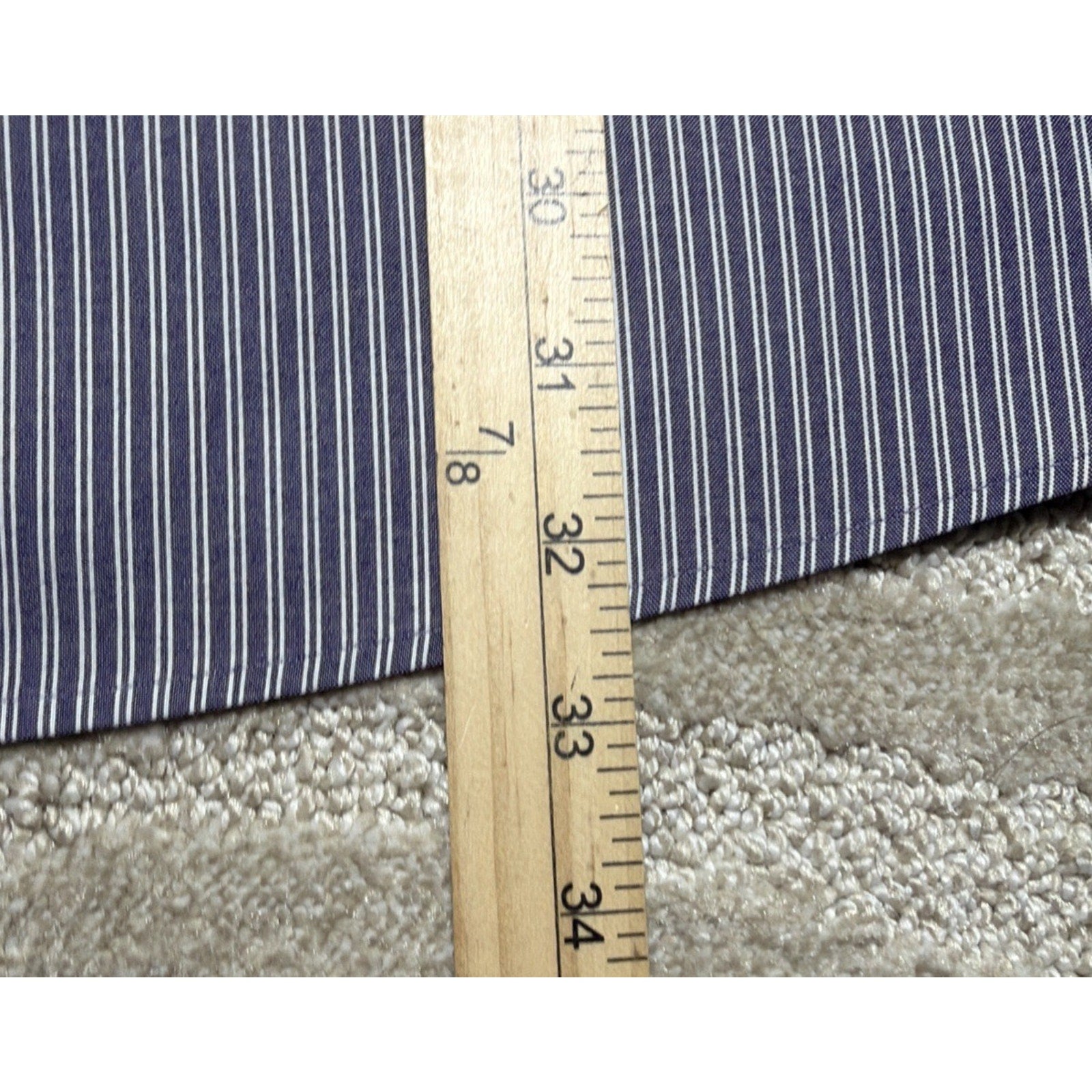 Eddie Bauer Wrinkle Resistant Relaxed Fit Purple Stripe Button Down Shirt XL Tal