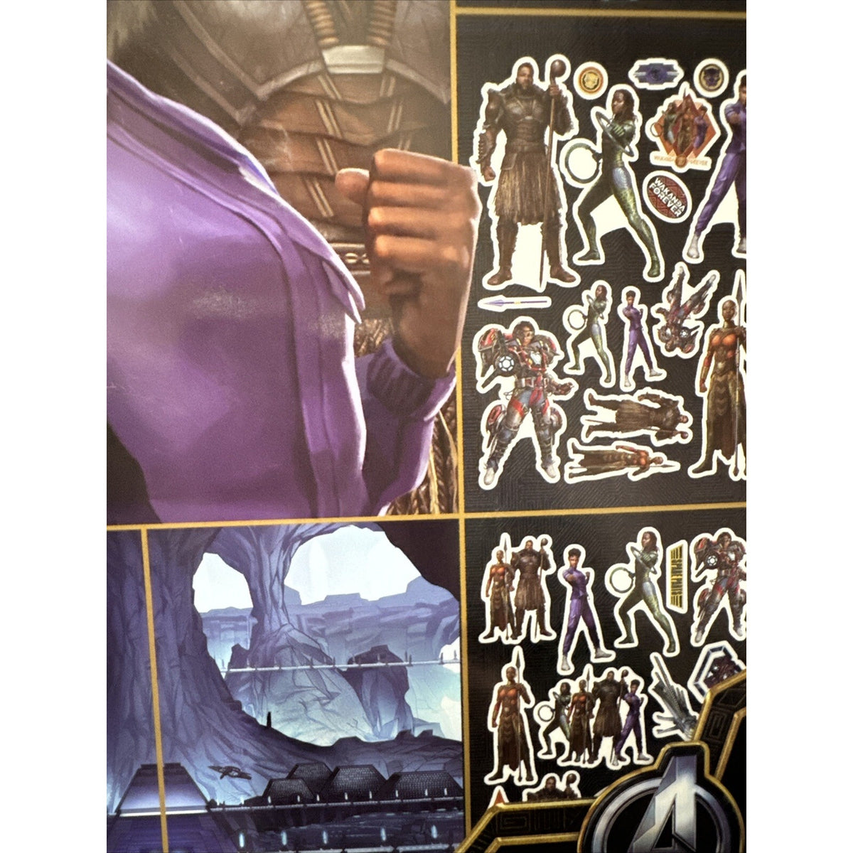 Black Panther Wakanda Forever Create-A-Scene Sticker Pad Marvel Bendon 2022