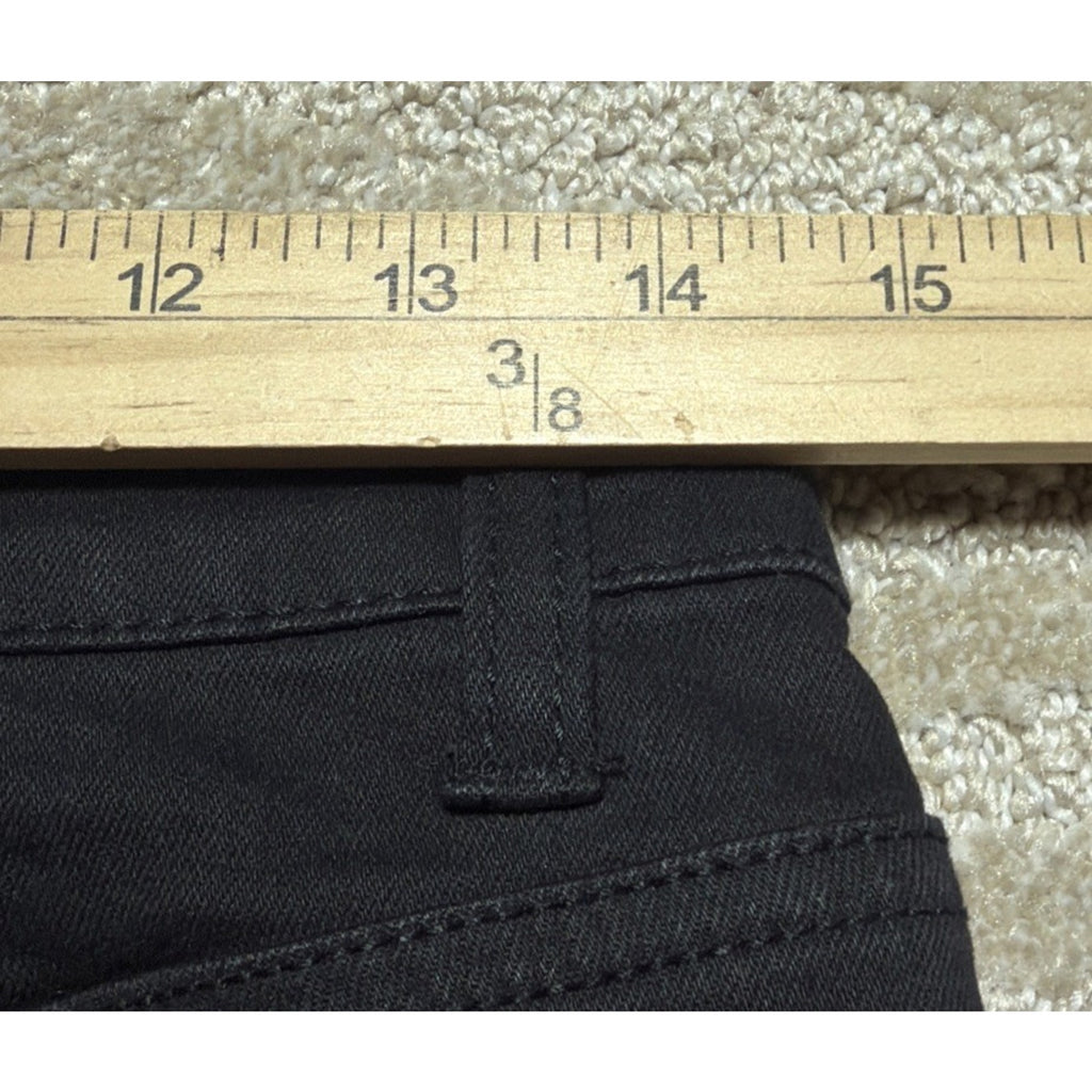 WAX Jeans Women's Size Large Stretch Midi Skirt Button Fly Black Wash NWT