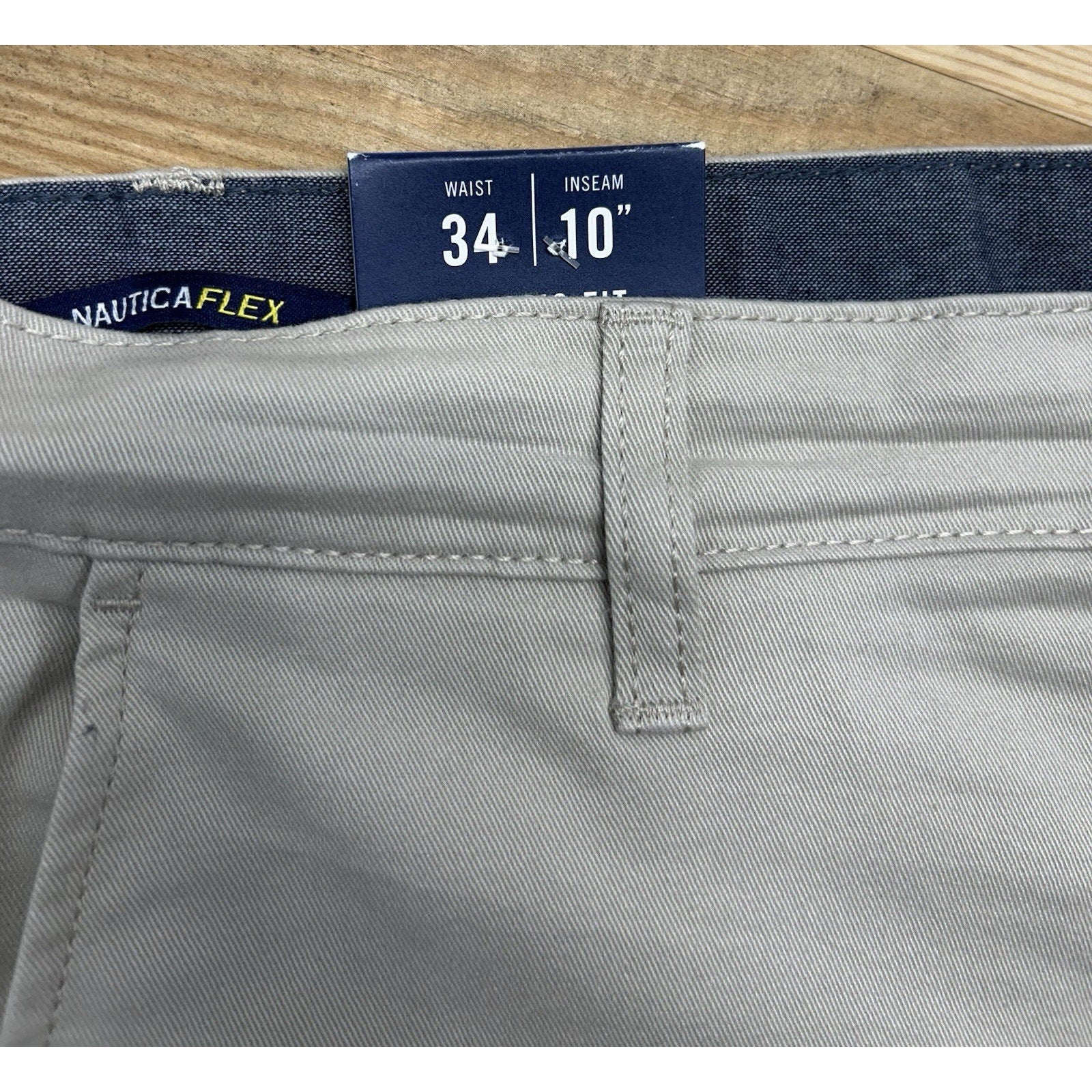 Nautica Flex Shorts Mens 34 Flat Front Classic Fit Clipper Short NWT.