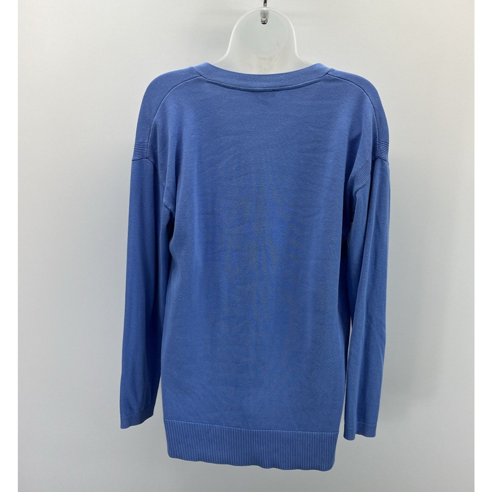 Talbots Button down Cardigan Womens M 3/4 Periwinkle Sleeve V Neckline