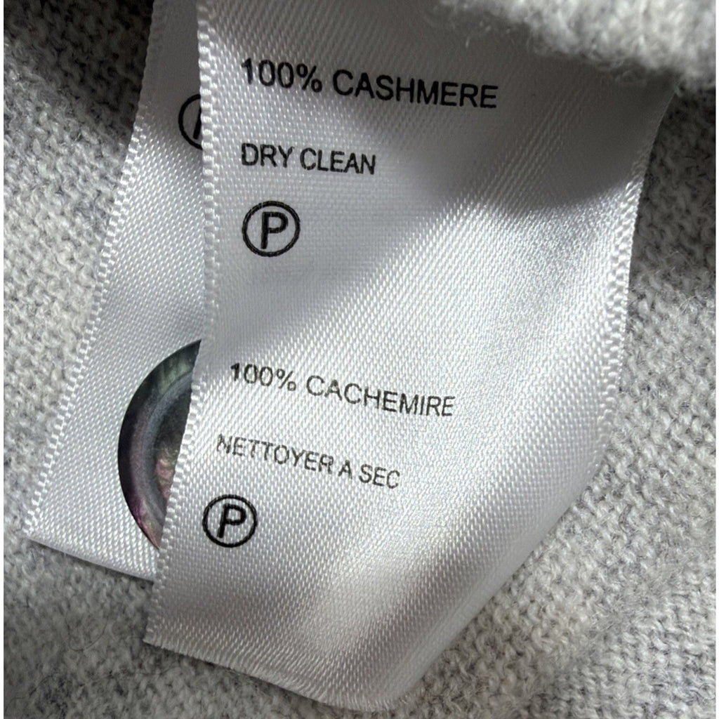 Tommy Bahama Soft Sands Button Mock 100% Cashmere Luxury Soft Sweater Grey XL