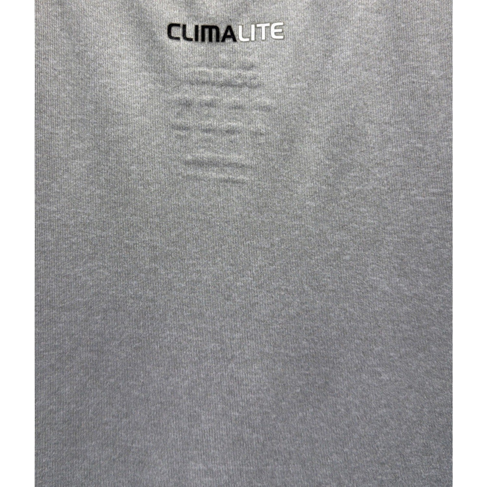 Men's Adidas Clima-Lite Gray Fitted Long Sleeve Top Size L Running Gym Athletic