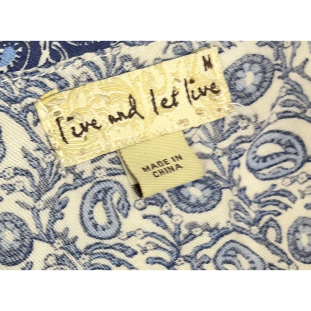 Live & Let Live Ruffled Tank Top 3 Tier Pullover Boho Paisley Print Women’s M