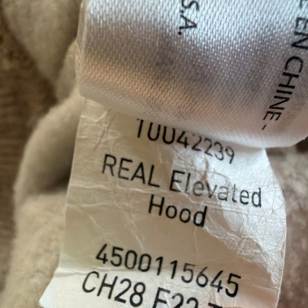 Ariat Womens REAL Elevated Oatmeal Button Henley Pullover Hoodie Sweatshirt L