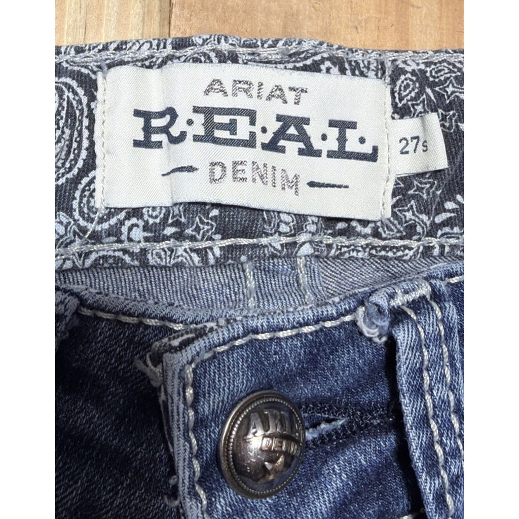 Ariat Jeans Womens 27 Short Real Denim Riding Jeans Mid Rise Straight
